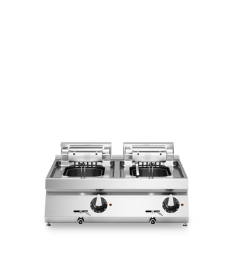 Electric Fryer 10+10L Double Tank Stainless Steel Modular Made in Italy