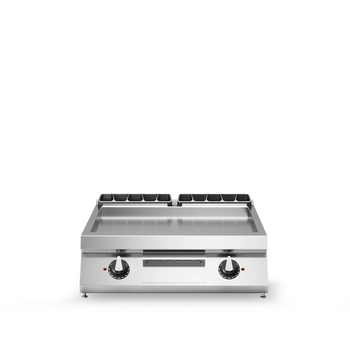 Electric Grill Smooth Plate Double Width 10.8kW Top Version Made in Italy