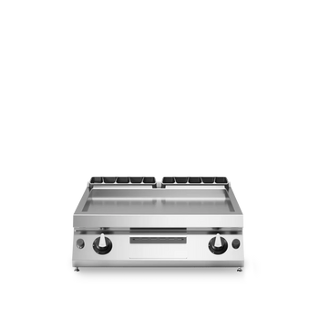 Gas Grill Smooth Plate Top Version 12kW Stainless Steel - Modular Made in Italy