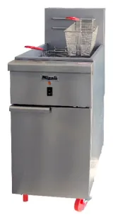 Gas fryer on cabinet - 22 Liter