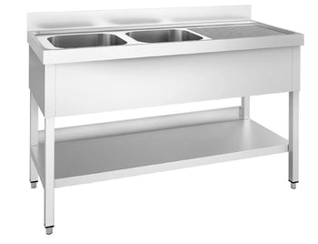 Double bowl sink unit - right hand drainer