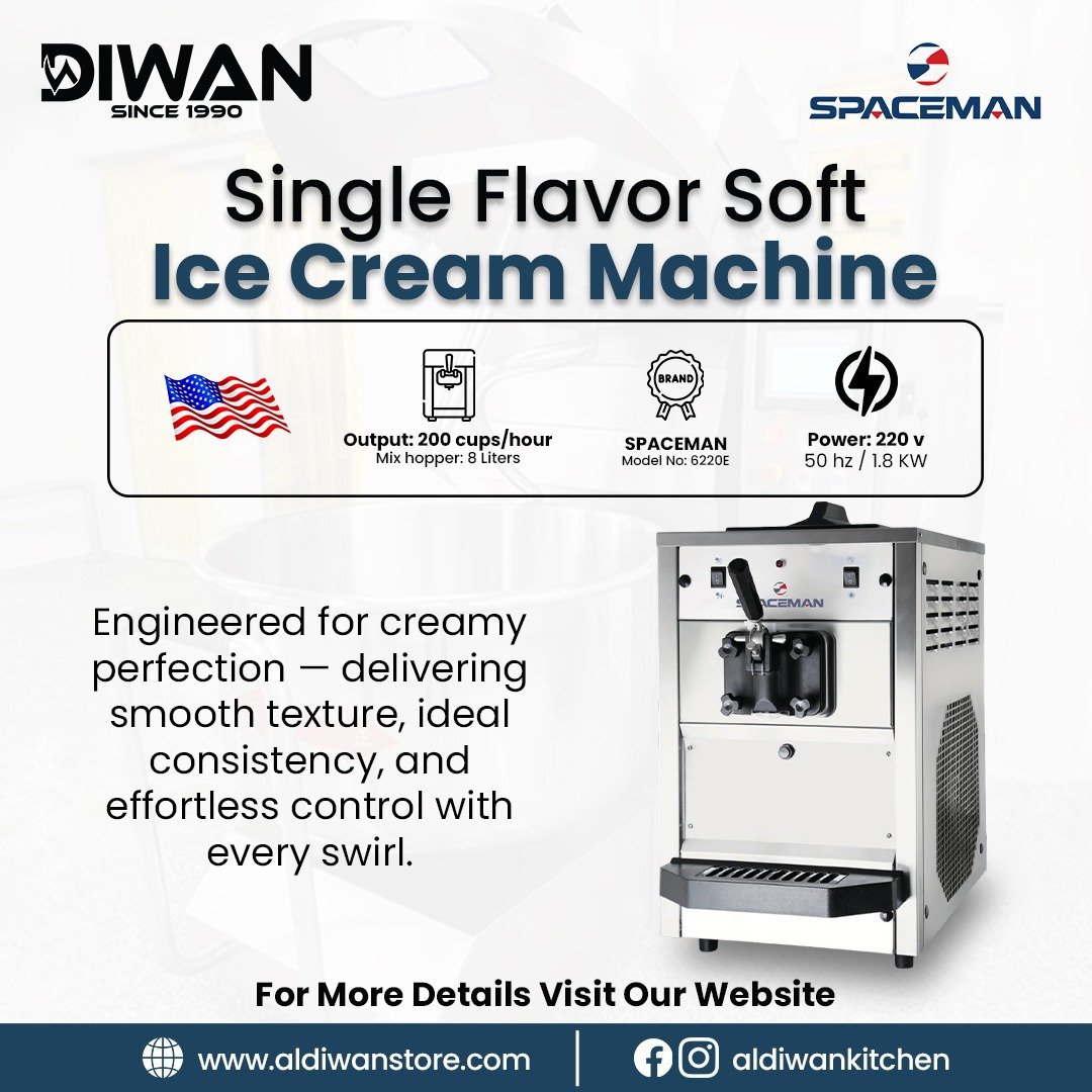 Soft Ice Cream Machine – Single Flavour – Spaceman USA