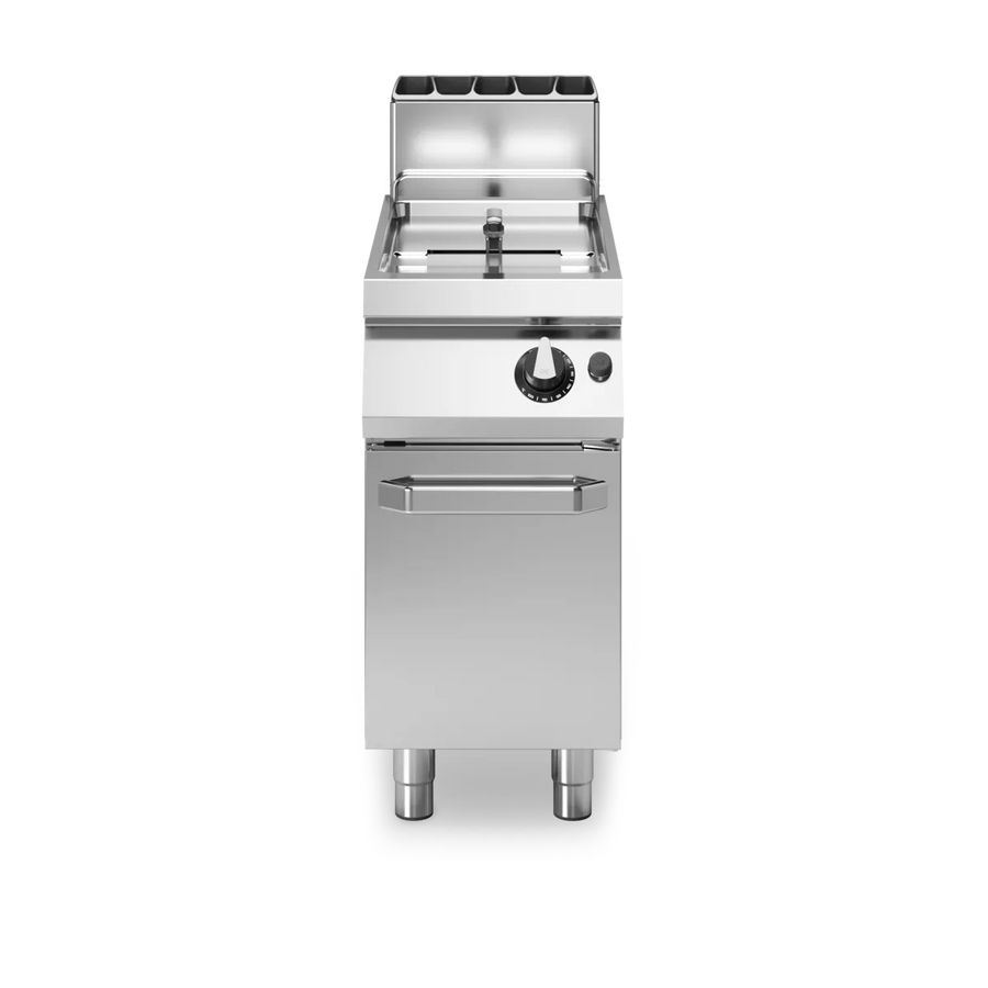 Gas Fryer on Cabinet 13L Stainless Steel Single Tank Made in Italy