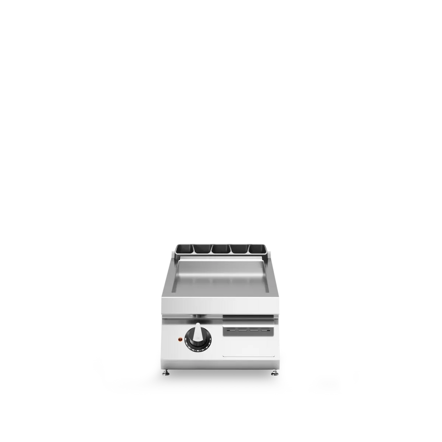 Electric Grill Smooth Plate 5.4kW Stainless Steel Top Version Made in Italy
