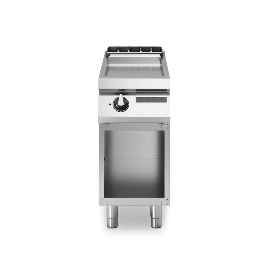 Electric Grill Smooth Plate with Open Cabinet 5.4kW Made in Italy