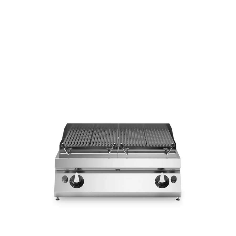 Gas Lava Stone Grill Top Version 15kW Stainless Steel - Modular Made in Italy