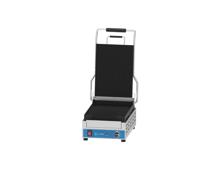 Panini Grill Jumbo Single Ribbed Plates Stainless Steel - Project Food