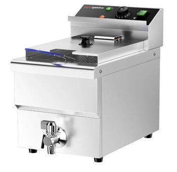 Single Electric Fryer with Drain Tap - 10 L