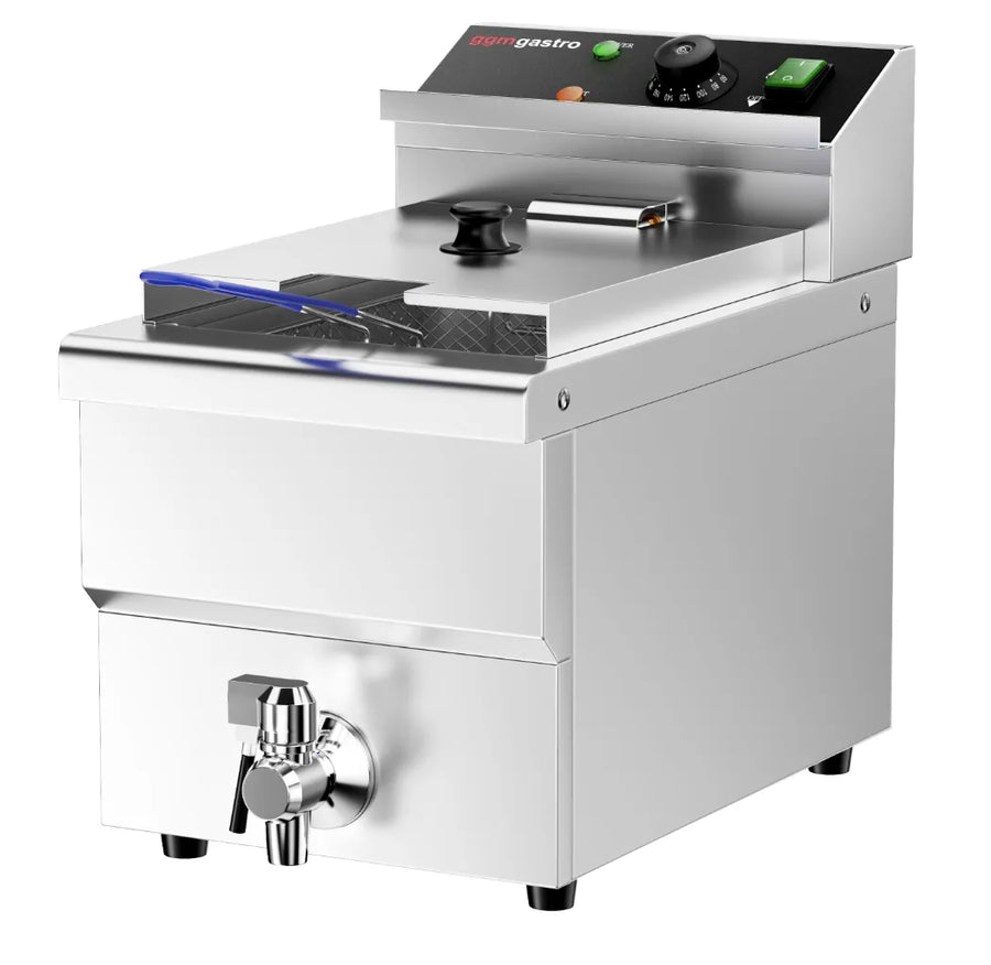 Single Electric Fryer with Drain Tap - 10 L