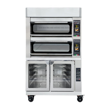 Electric Oven 2 Deck 4 Trays with Steam Function & Fermenter (Touchscreen Control)