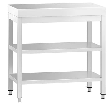 Work Table With Middle & Bottom Shelf