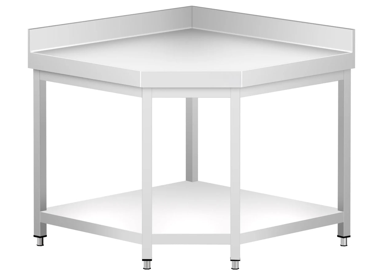 Corner Worktop Table With Backsplash