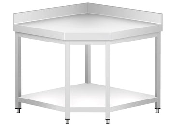 Corner Worktop Table With Backsplash