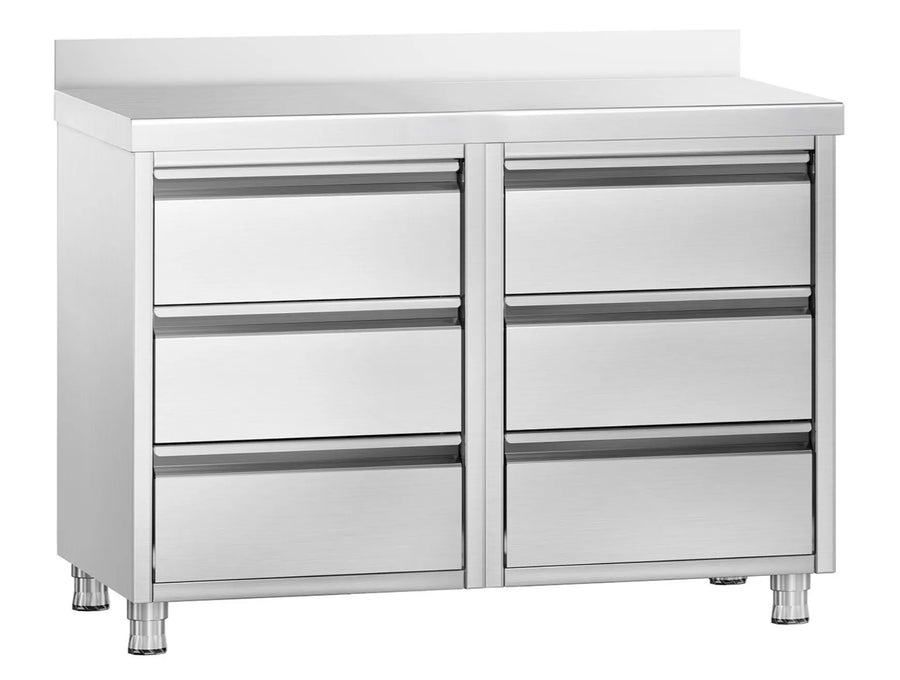 Drawers cabinet - 6 drawers with Backsplash