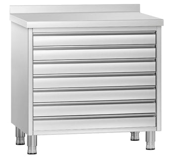 Pizza dough drawer cabinet - 7 drawers with Backspalsh