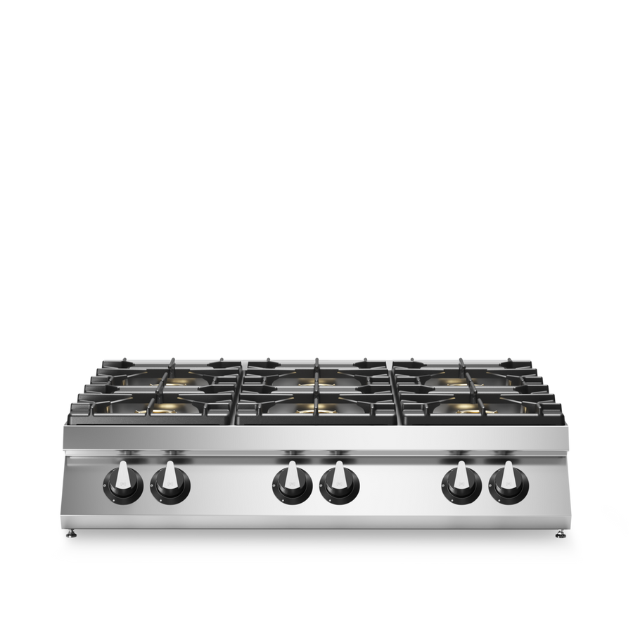 Gas Cooking Range 6 Burners Table Top