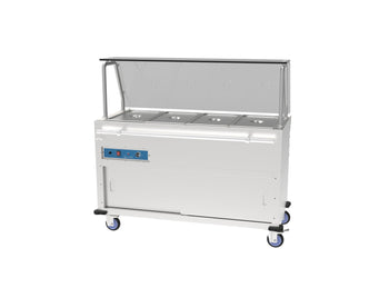 Bain Marie with Serving Rails - Four GN 1/1 Food Pan