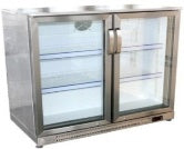 Two Hinged Doors Bar Cooler - Stainless Steel