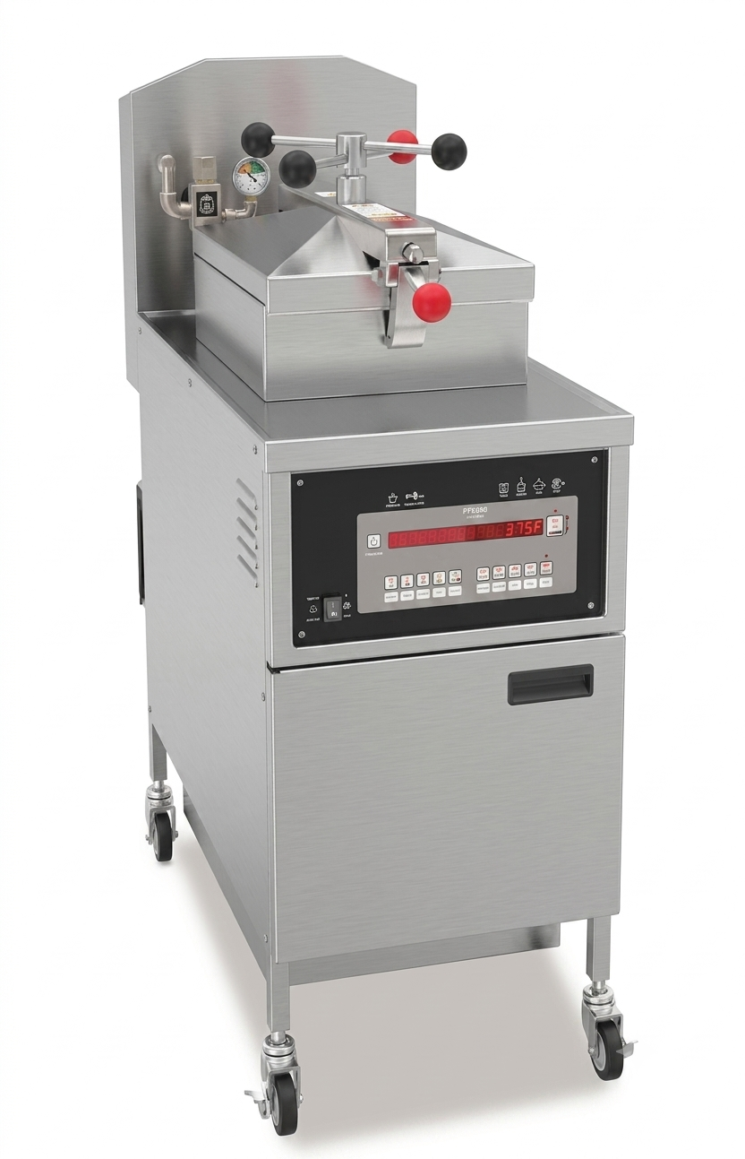Gas Pressure Fryer 25 L with Microcomputer Control – LPG / Natural Gas – Cookline P800G