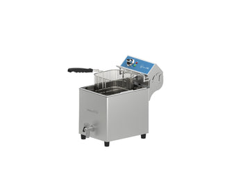 Countertop Deep Fryer with Faucet 7L Stainless Steel - Project Food Italy