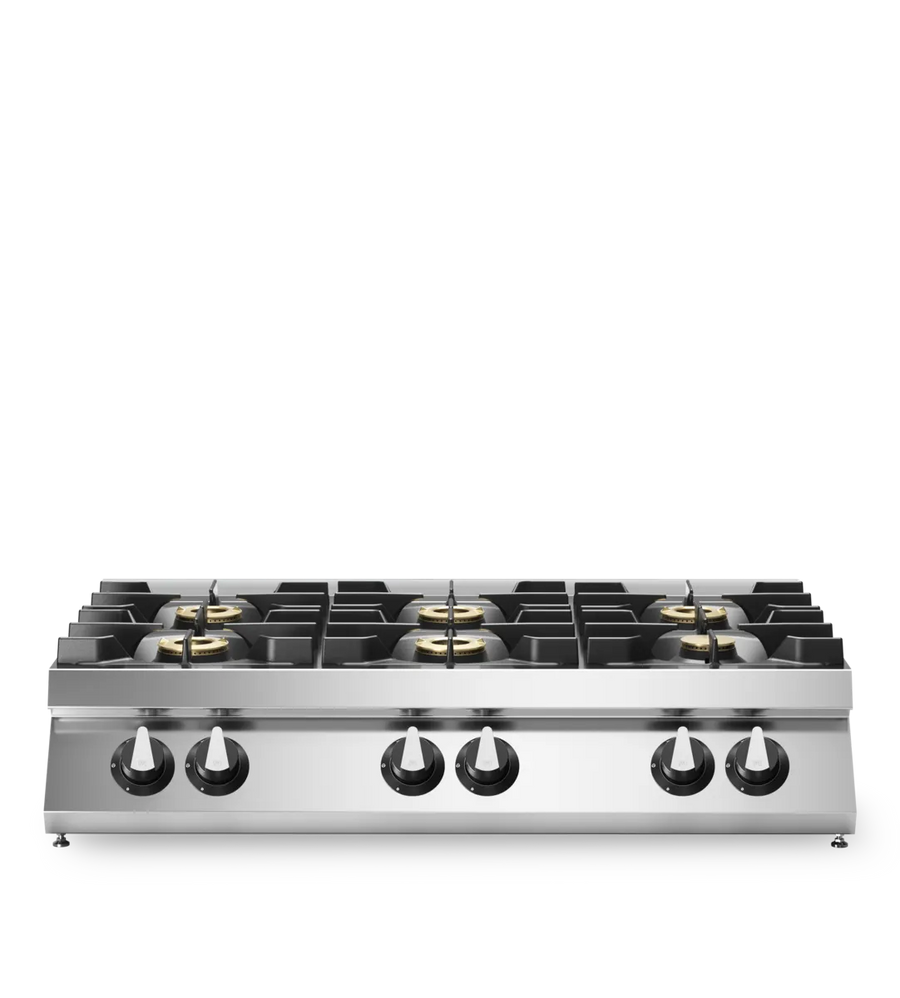 Gas Cooker 6 Gas Range Top Version Stainless Steel - Modular