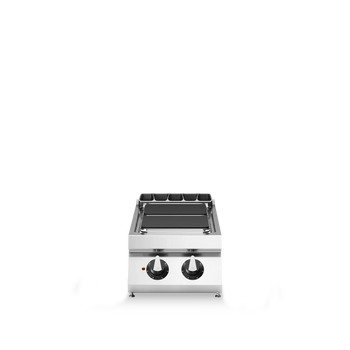 Electric Cooking Range 2 Square Plates Stainless Steel - Modular
