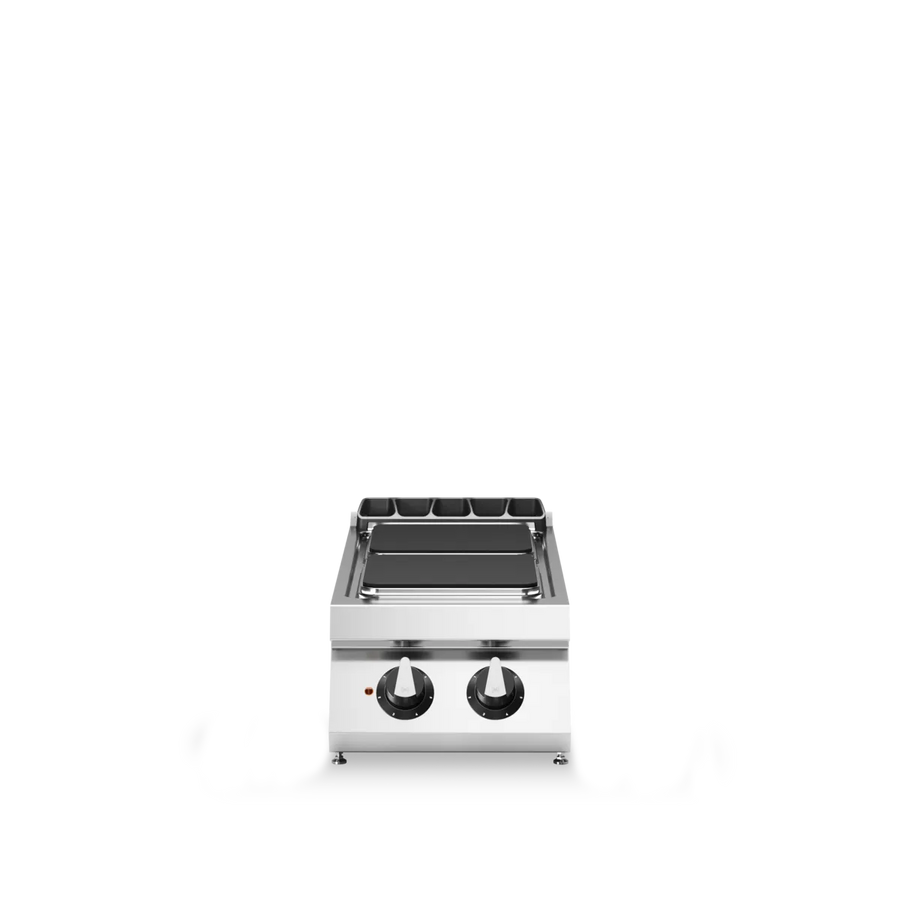 Electric Cooking Range 2 Square Plates Stainless Steel - Modular