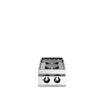 Electric Cooking Range 2 Round Plates Stainless Steel - Modular