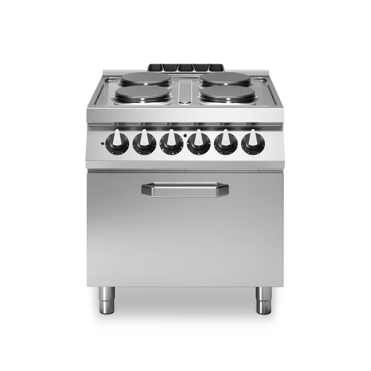 Electric Cooker 4 Round Plates on Oven Stainless Steel - Modular
