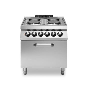 Electric Cooker 4 Round Plates on Oven Stainless Steel - Modular