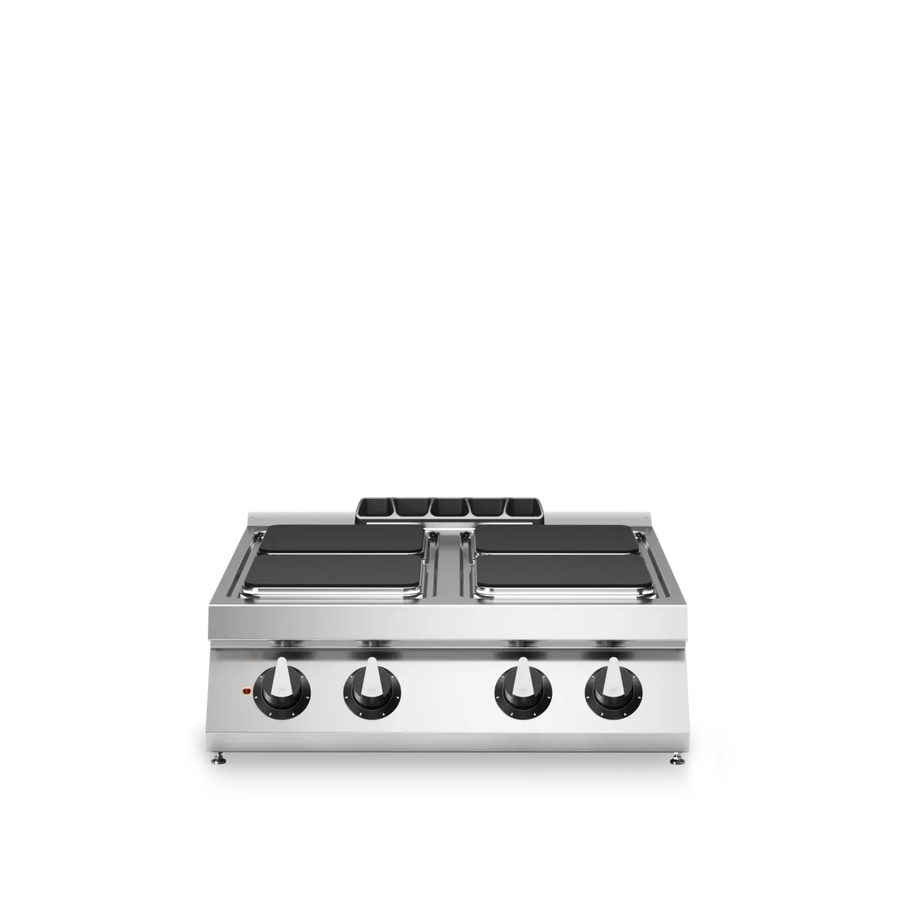 Electric Cooking Range 4 Square Plates Stainless Steel - Modular