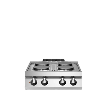 Electric Cooking Range 4 Round Plates Stainless Steel - Modular