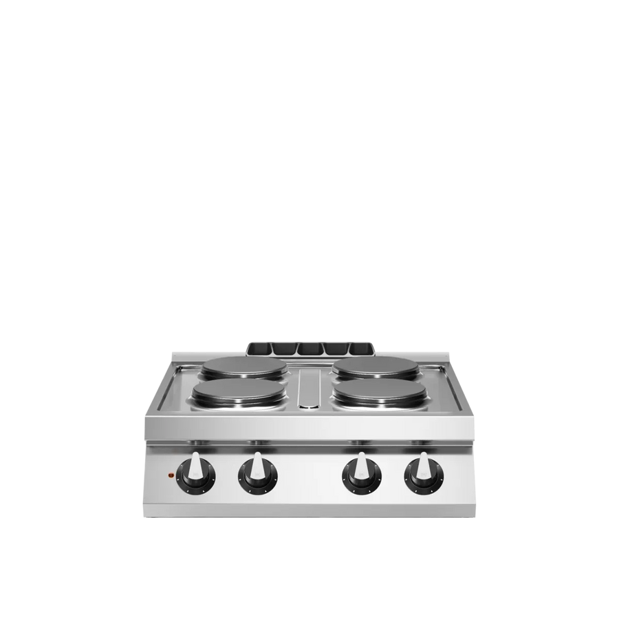 Electric Cooking Range 4 Round Plates Stainless Steel - Modular