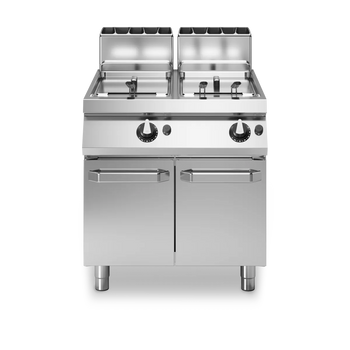 Gas Fryer on Cabinet 22+22L Stainless Steel - Modular
