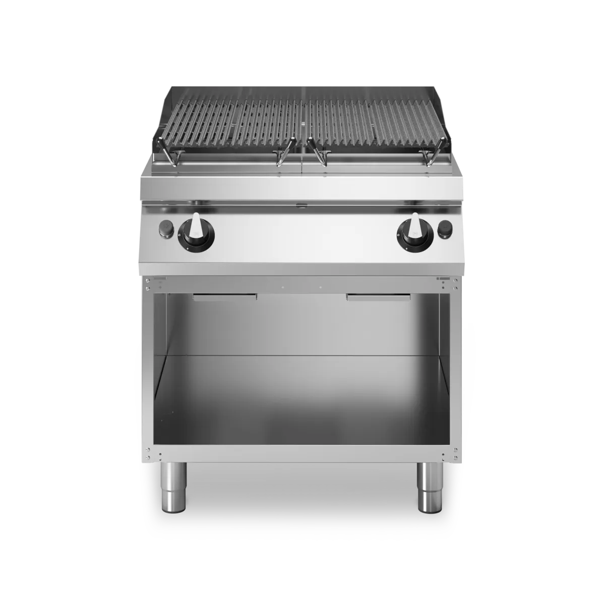 Gas Lava Stone on Open Cabinet Stainless Steel - Modular
