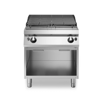 Gas Lava Stone on Open Cabinet Stainless Steel - Modular